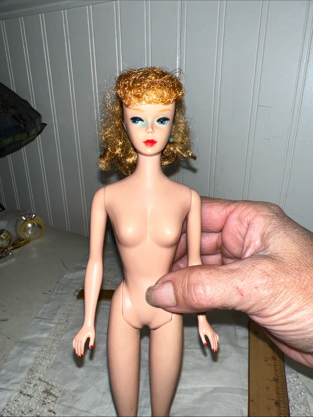 1958 Pat. Pend. MCMLVIII Barbie Doll by Mattel Inc. Redhead Ponytail Japan